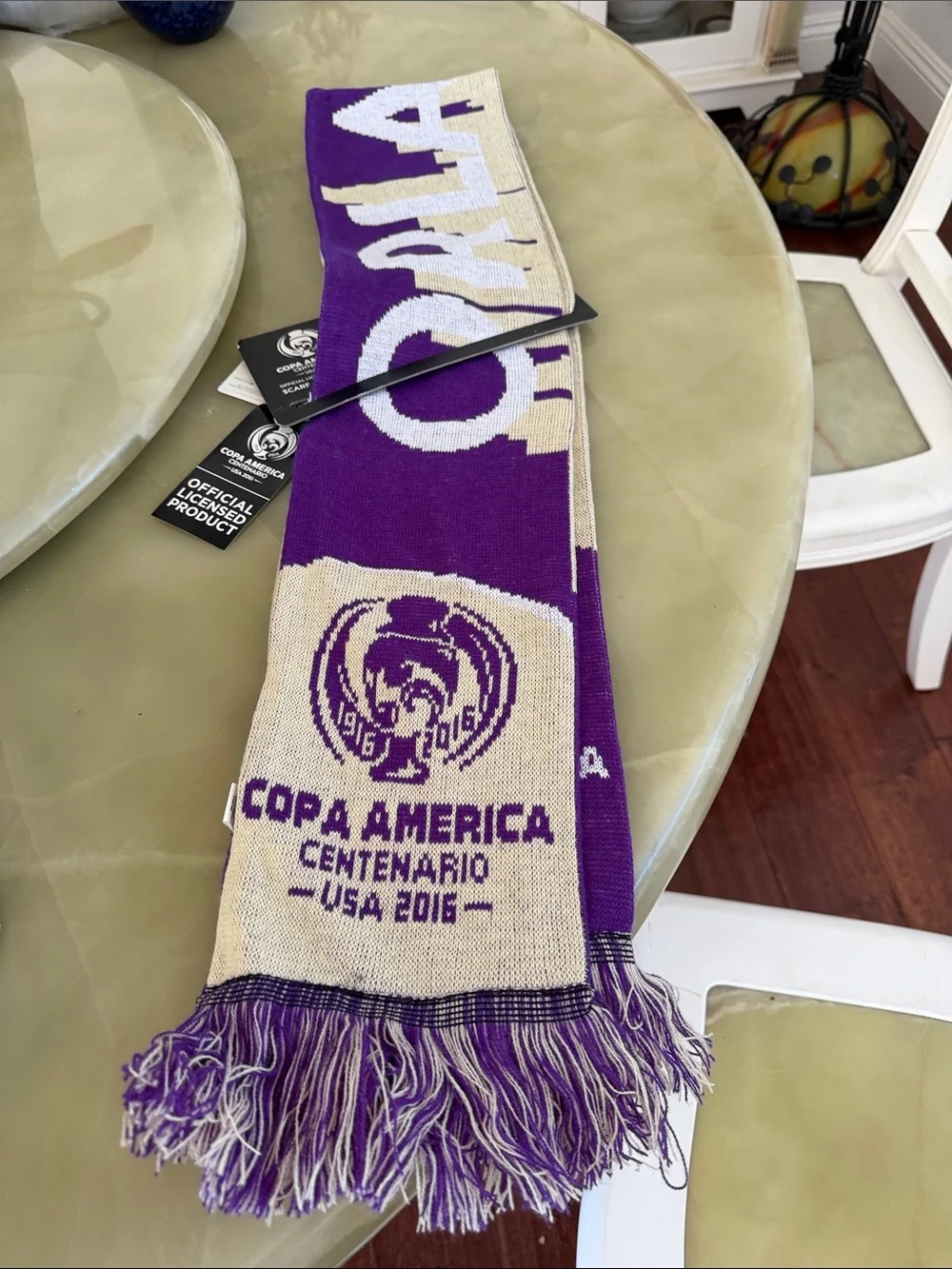Orlando Copa America Centenario Scarf USA 2016  Soccer Collectibles Purple Beige